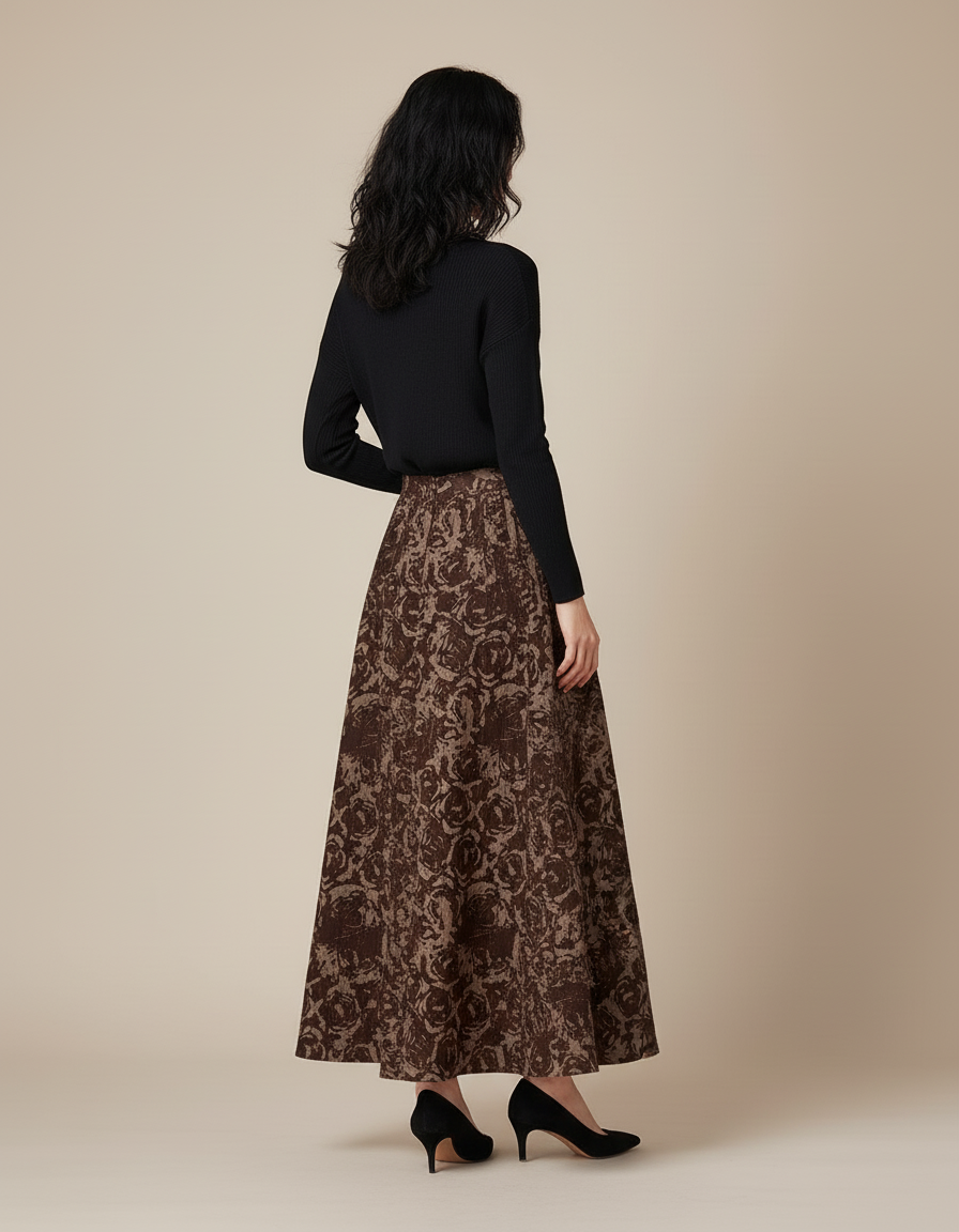 Jupe Évasée Longue Pagne