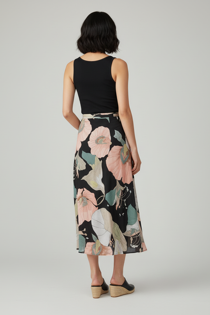 Jupe Longue Croisée Devant