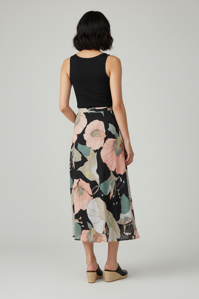 Jupe Longue Croisée Devant