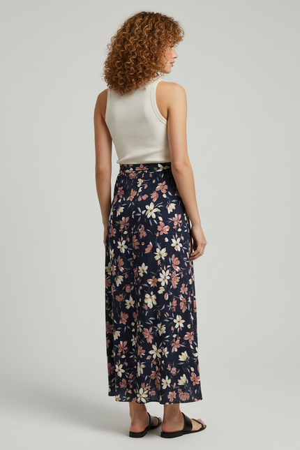 Jupe Portefeuille Longue Lin