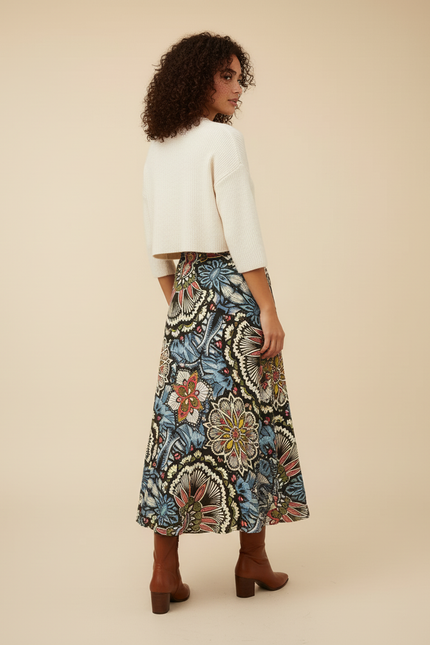 Jupe Portefeuille Longue Wax