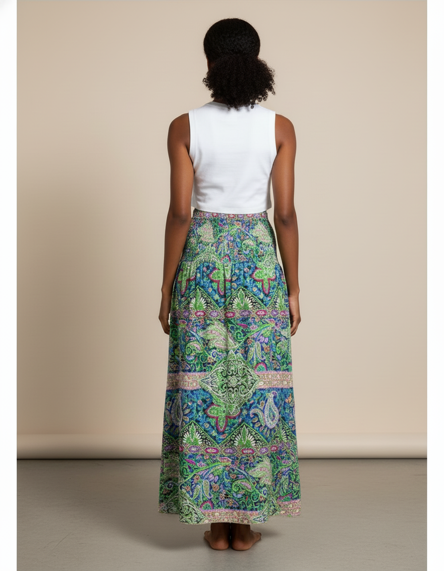 Jupe Longue Imprimé Floral Bohème Chic