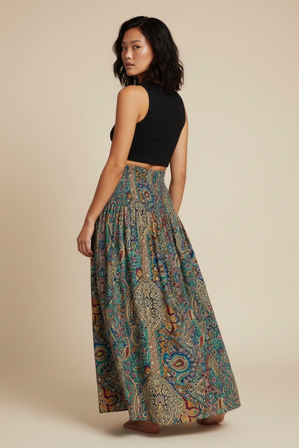 Jupe Longue Imprimé Fleuri Bohème