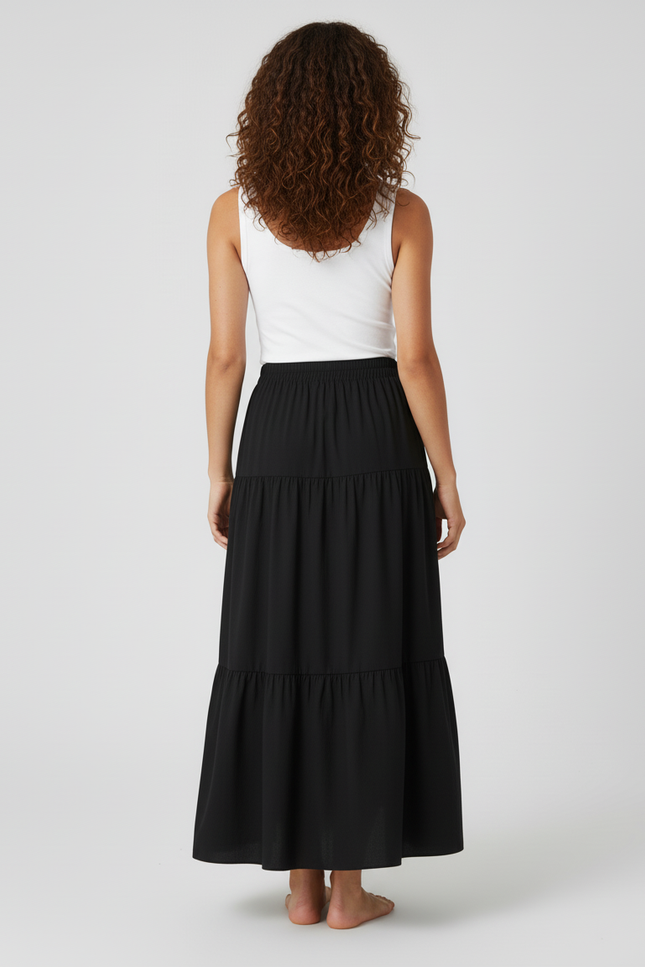 Jupe Longue Noire Fluide Bohème