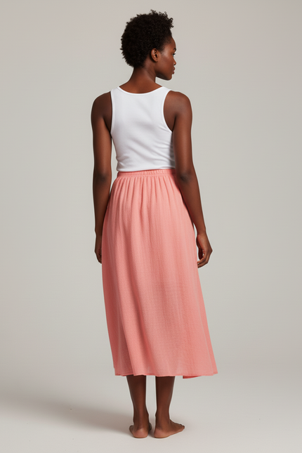 Jupe Longue Corail Lin Bohème