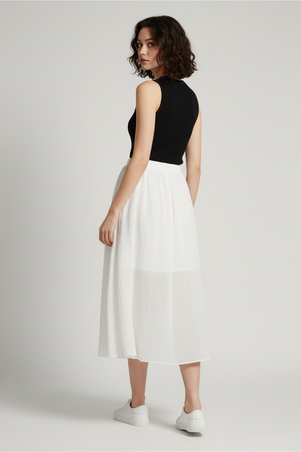 Jupe Longue Blanche Coton Fluide