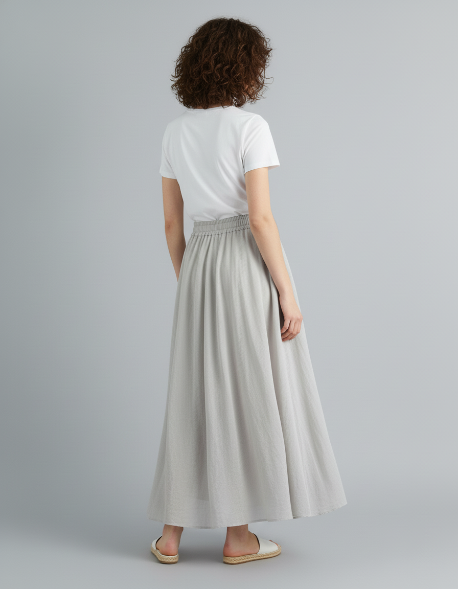 Jupe Longue Taille Haute Ete