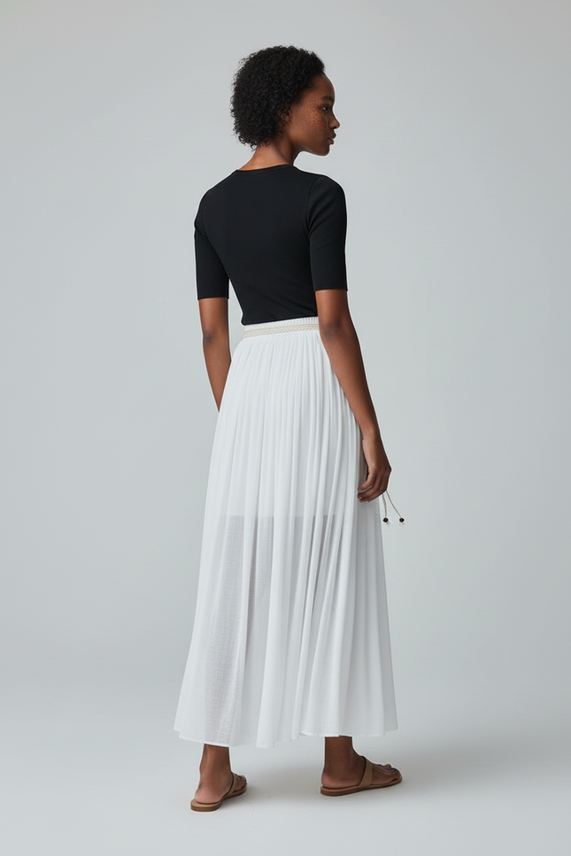 Jupe Longue Blanche Fluide Bohème