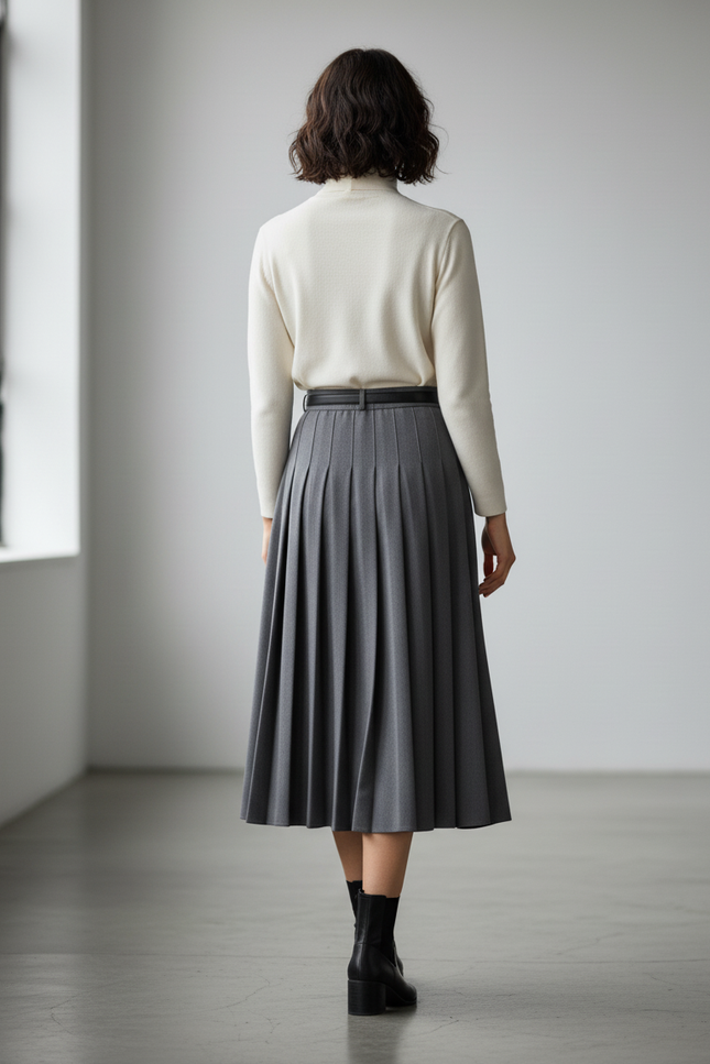 Jupe Tailleur Mi-Longue