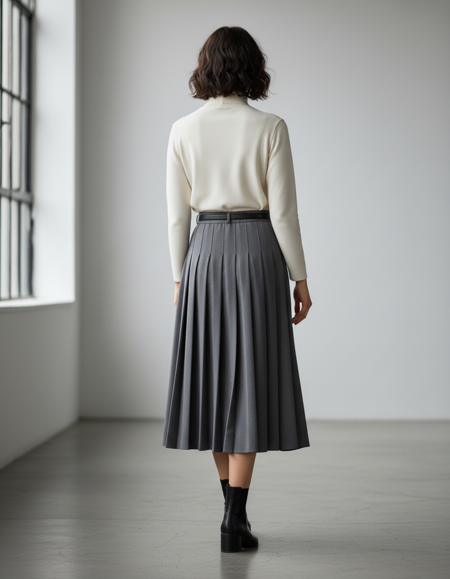 Jupe Tailleur Mi-Longue