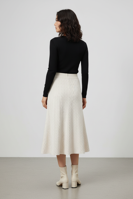 Jupe Jersey Mi-Longue