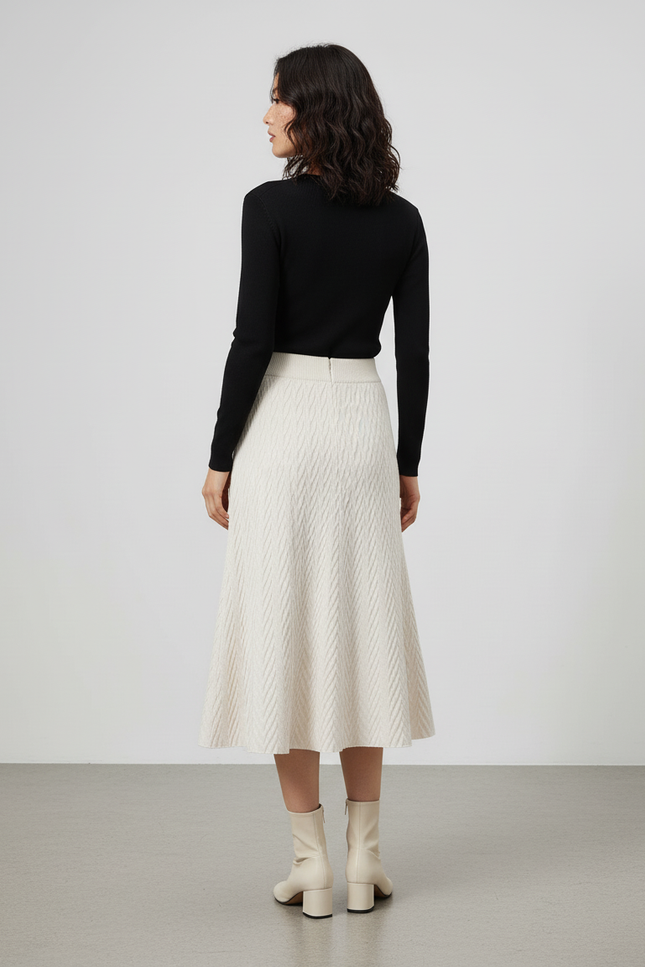 Jupe Jersey Mi-Longue
