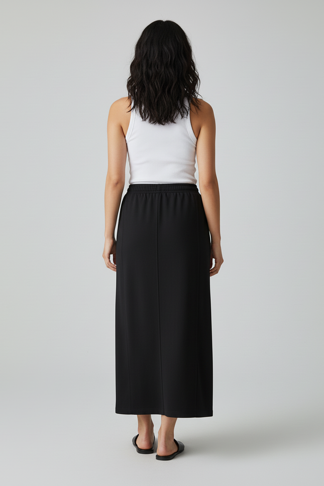 Jupe Longue Noir Ample Décontractée