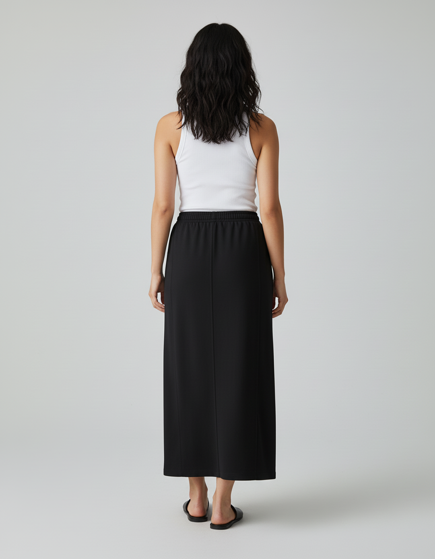 Jupe Longue Noir Ample Décontractée