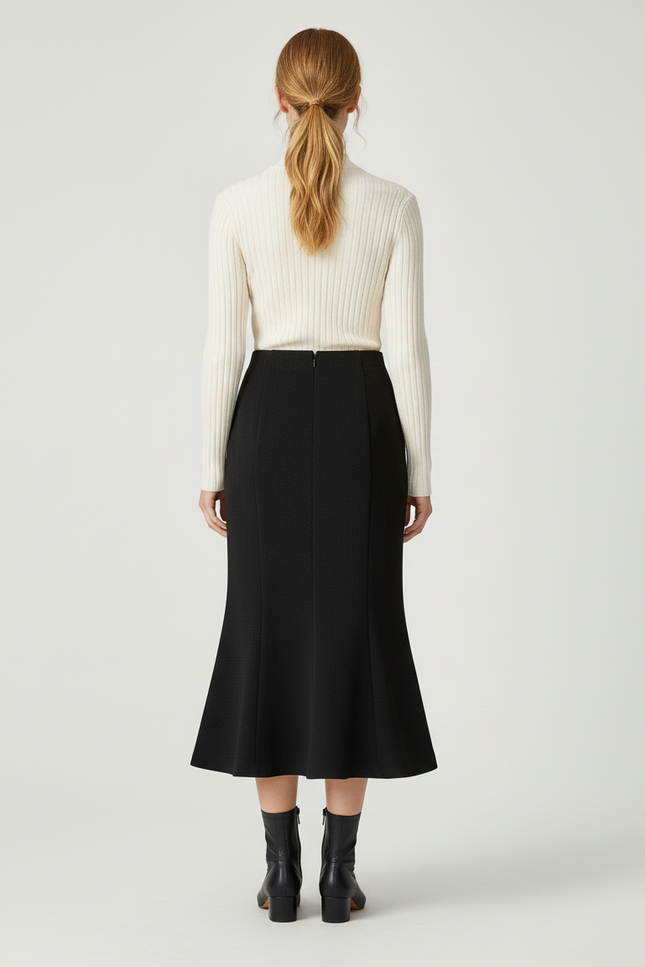 Jupe Longue Noire Sirène Élégante Soirée