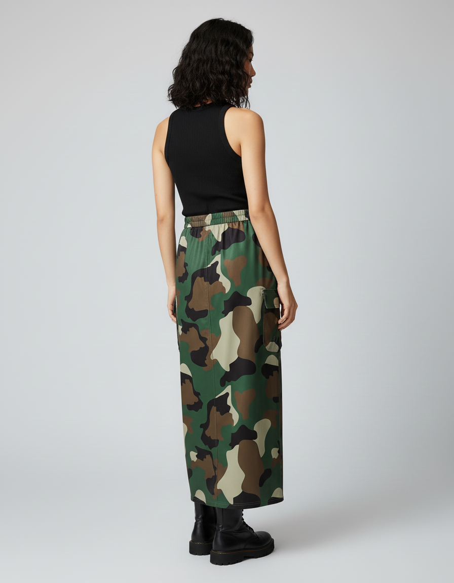 Jupe Longue Camouflage