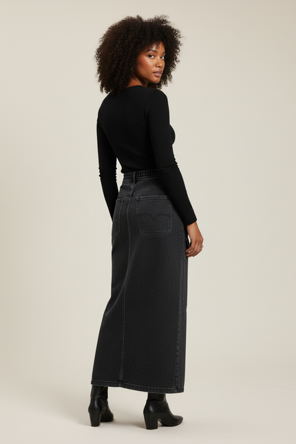 Jupe Jean Longue Noire