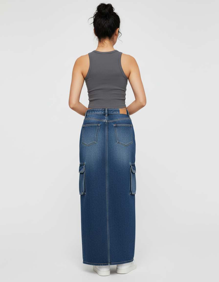 Jupe Longue Jean Grande Taille