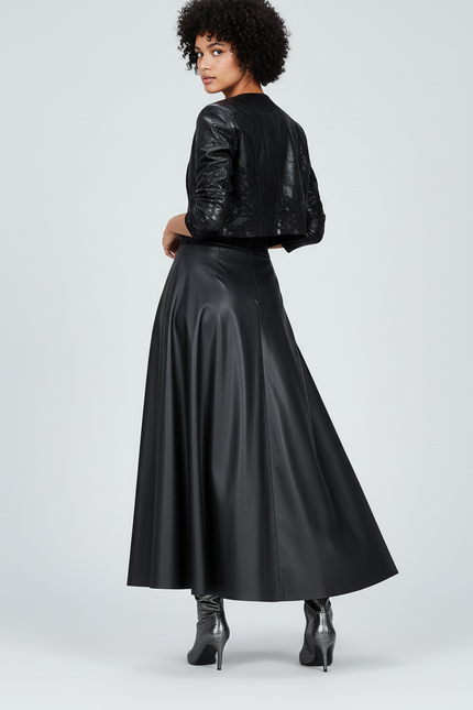 Jupe Mi-Longue Avec Fente