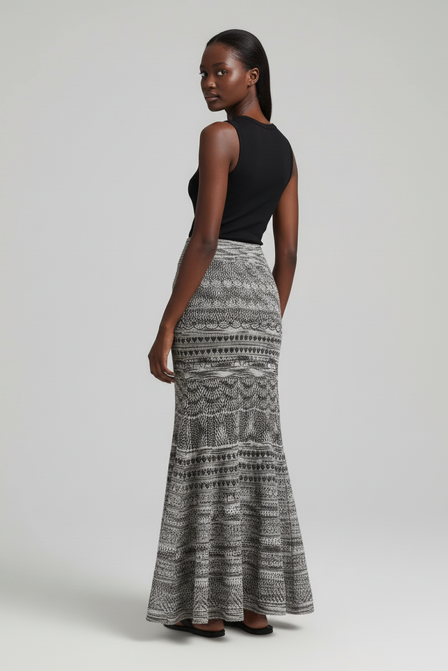 Jupe Longue Motif Ethnique Sirène Bohème