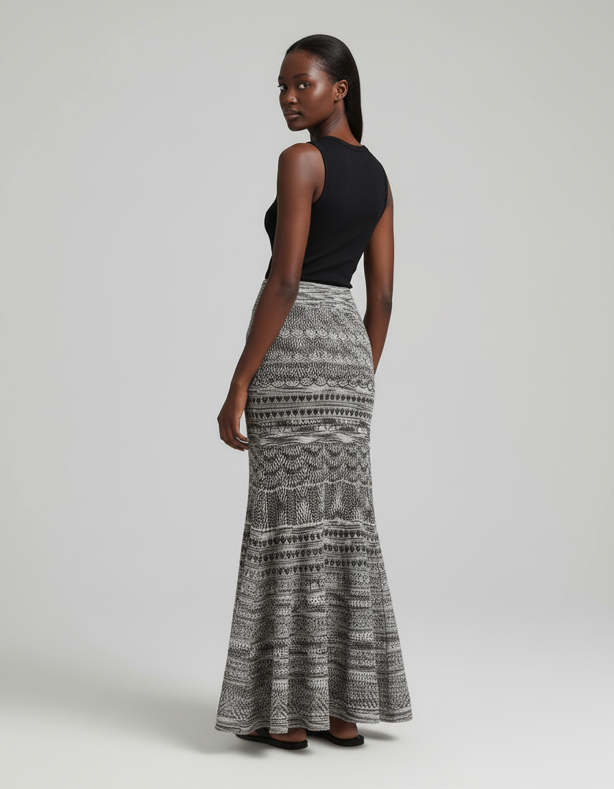 Jupe Longue Motif Ethnique Sirène Bohème