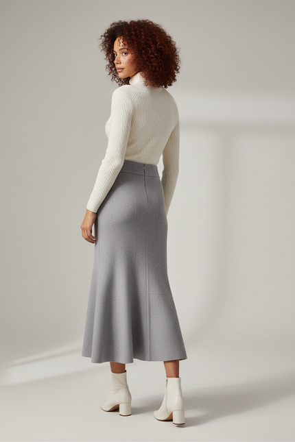 Jupe À Godets Mi-Longue