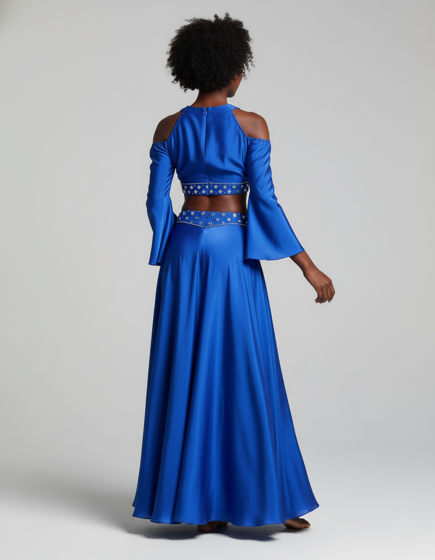 Jupe Longue Bleu Electrique