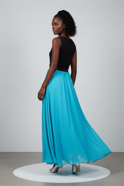 Jupe Longue Turquoise Fluide Chic