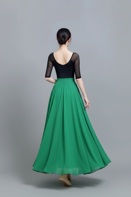 Jupe Longue Verte Fluide Élégante