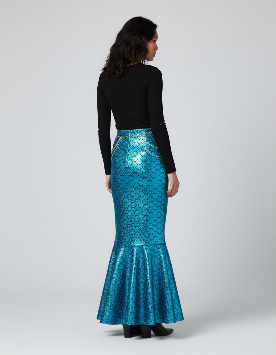 Jupe Longue Sirène Écailles Chic