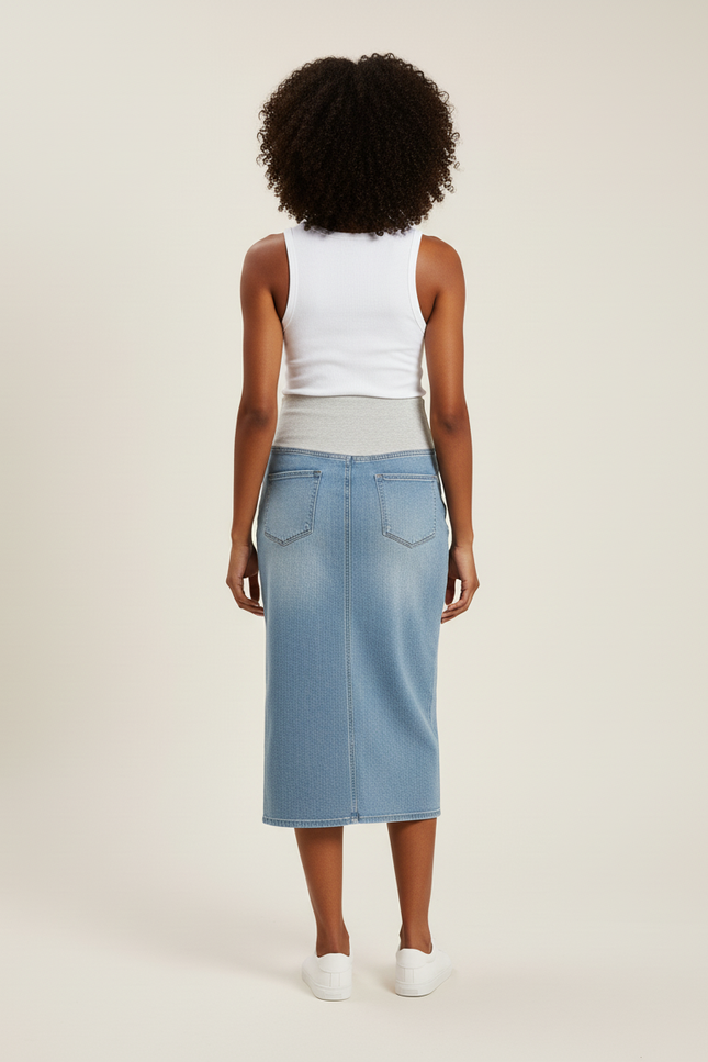 Jupe Longue En Jean Avec Fente