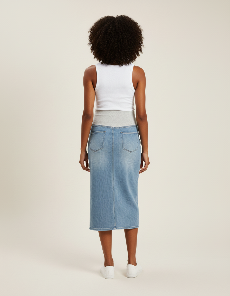 Jupe Longue En Jean Avec Fente