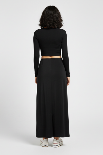 Jupe Longue Noire Décontractée