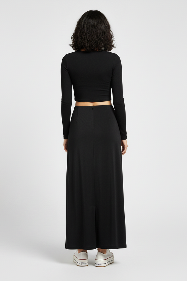 Jupe Longue Noire Décontractée