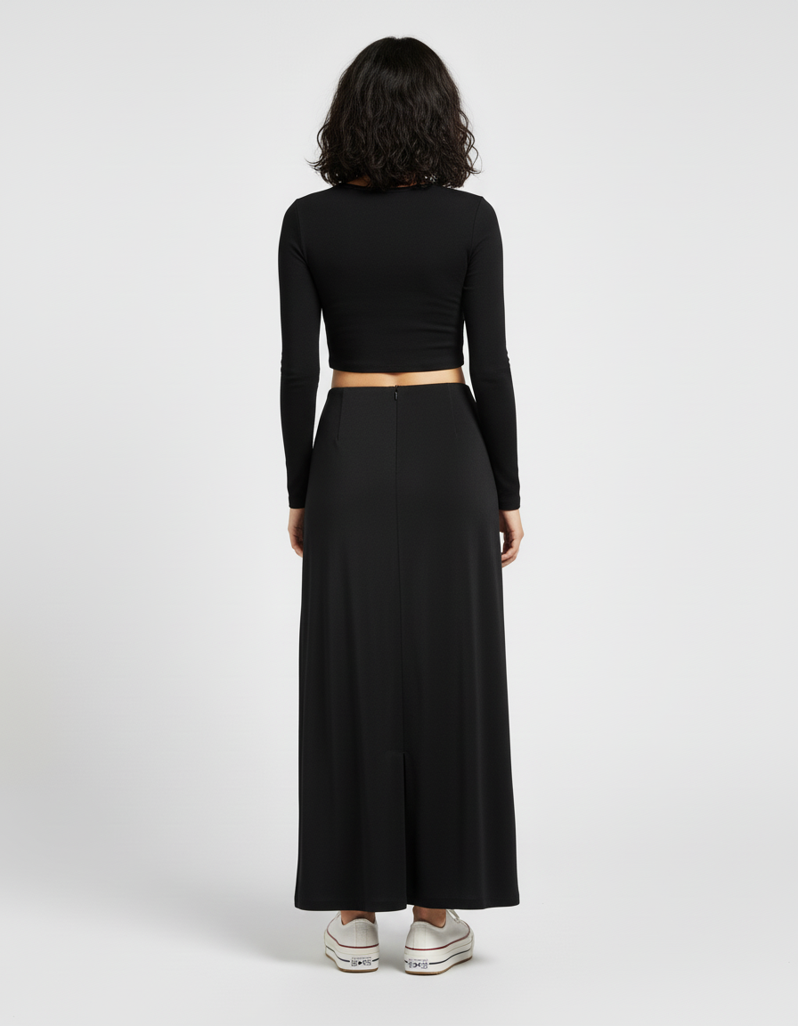 Jupe Longue Noire Décontractée