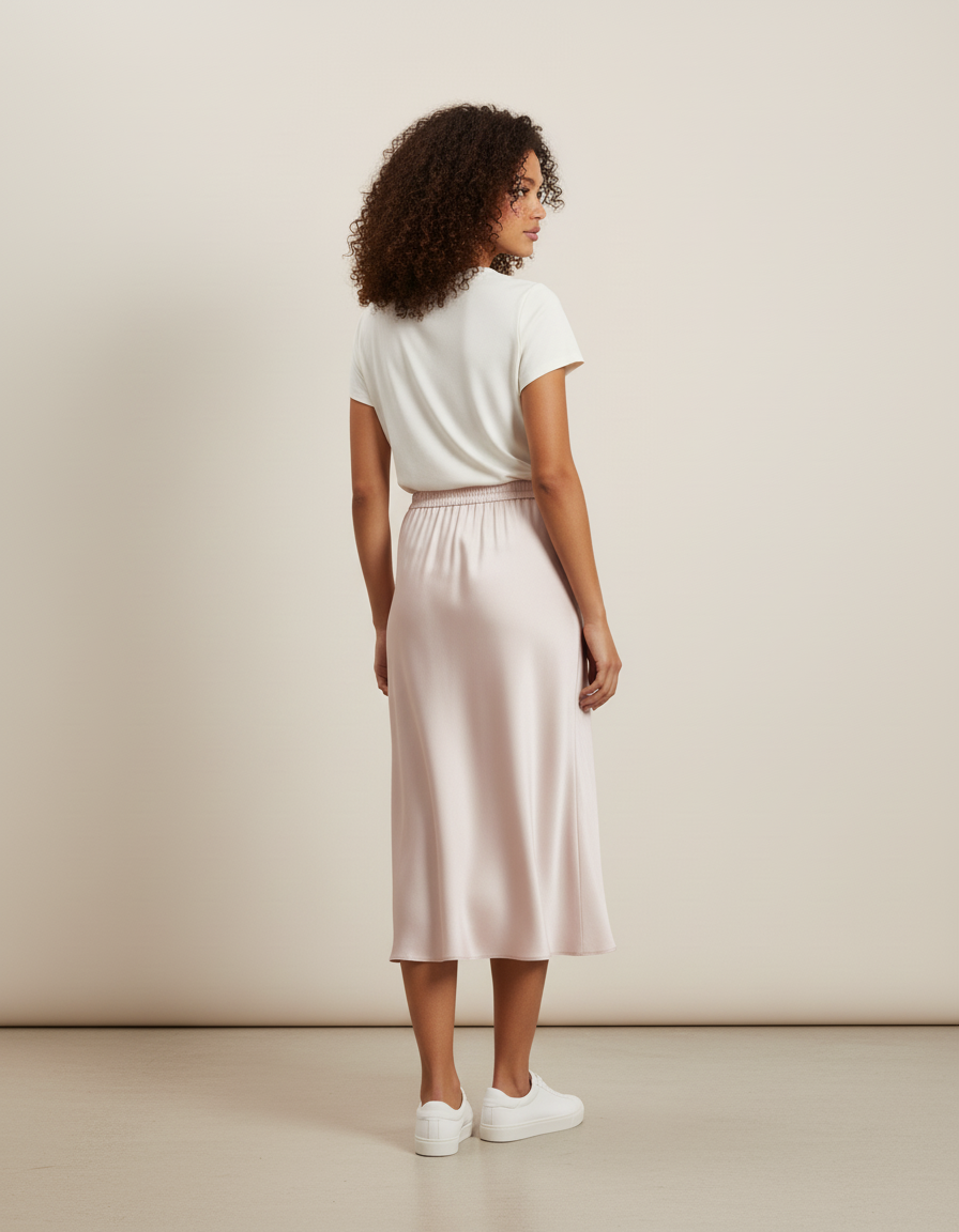 Jupe Longue Soie Trapèze Élégante