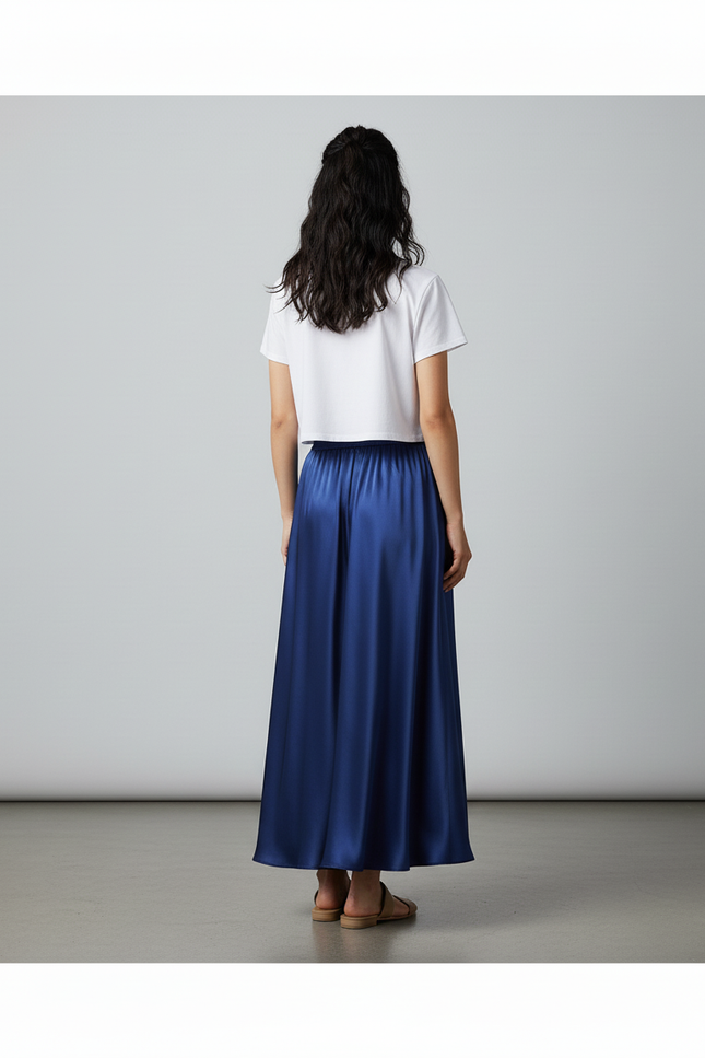 Jupe Bleu Roi Longue