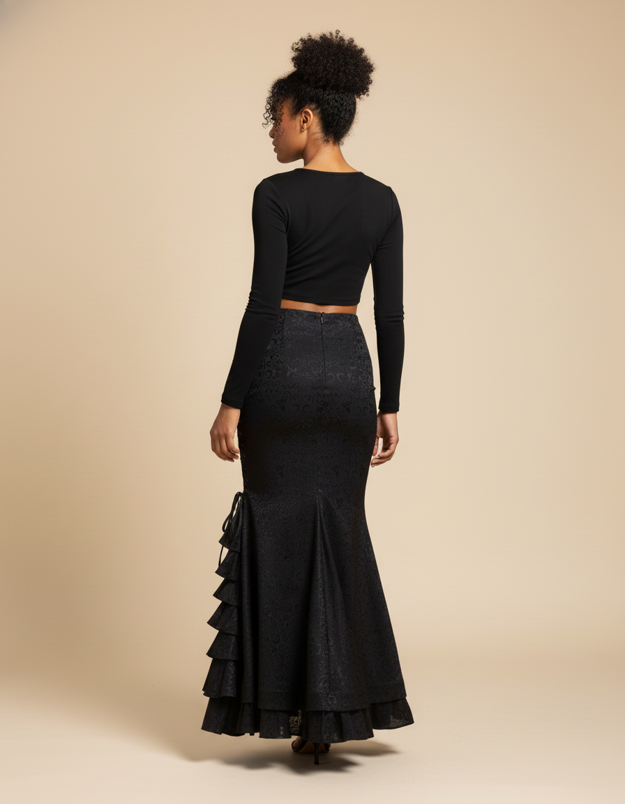 Jupe Sirene Longue Noire