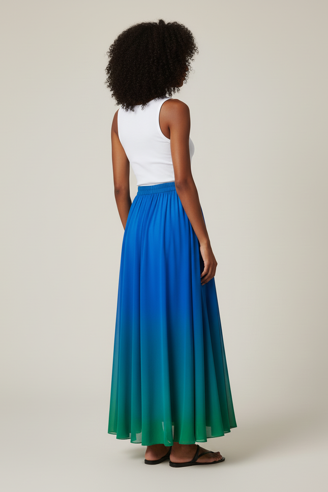 Jupe Longue Dégradée Fluide