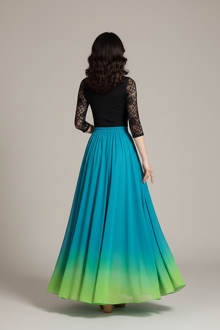 Jupe Longue Dégradé Fluide Élégante