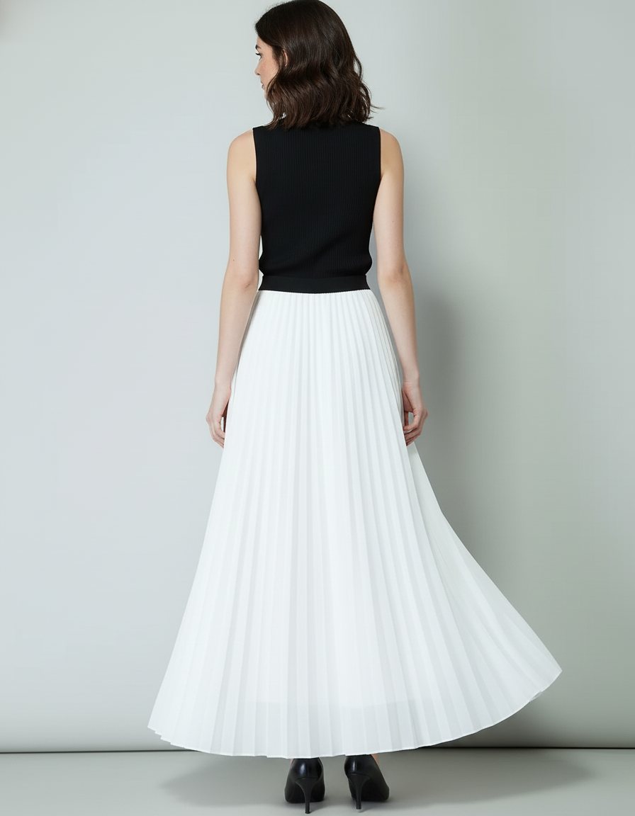 Jupe Patineuse Longue Blanche