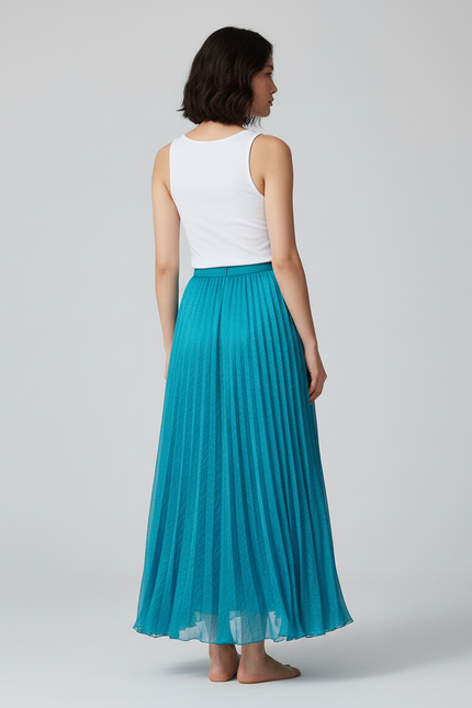 Jupe Longue Turquoise Chiffon Fluide