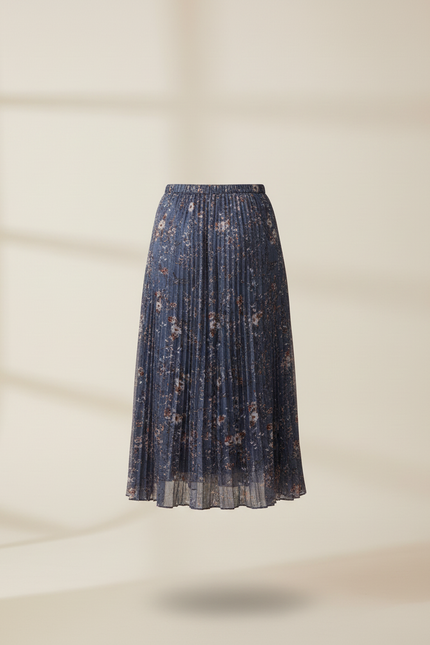 Jupe Longue Plissée Fleurie Fluide