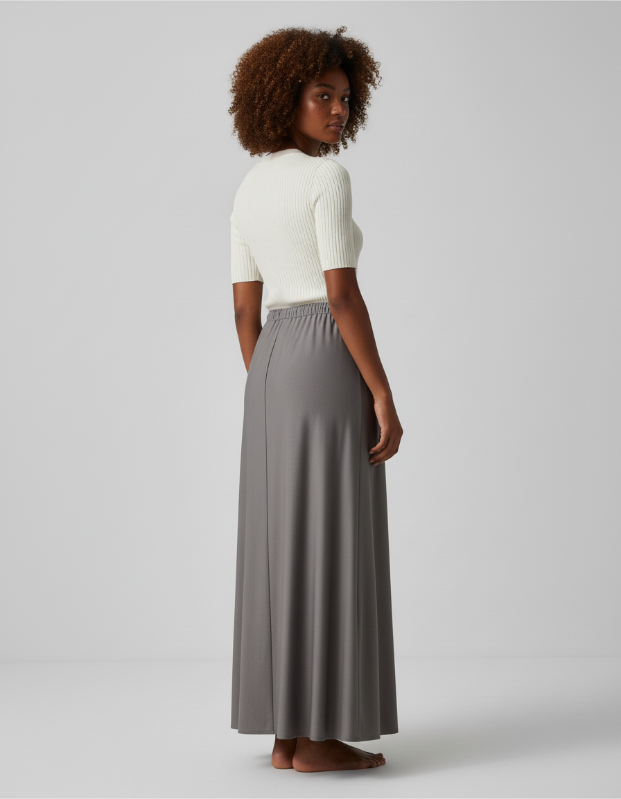 Jupe Longue Jersey Grise