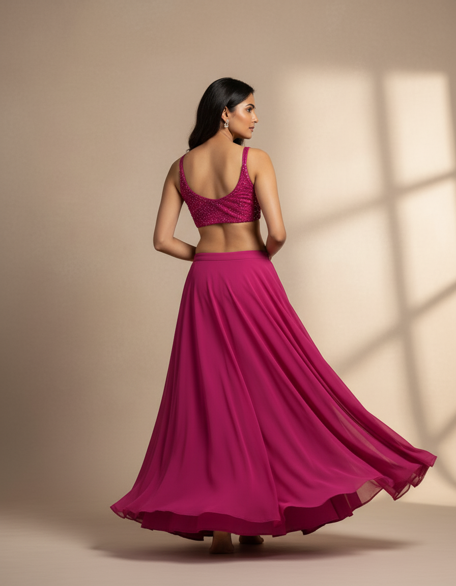 Jupe Longue Chiffon Fluide Élégante