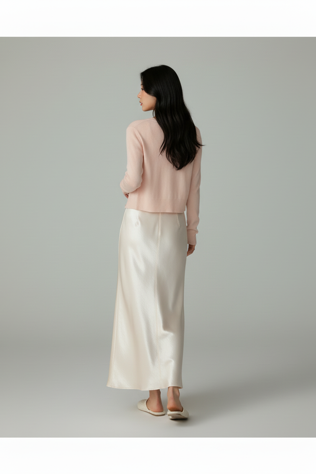 Jupe Longue Droite Taille Haute