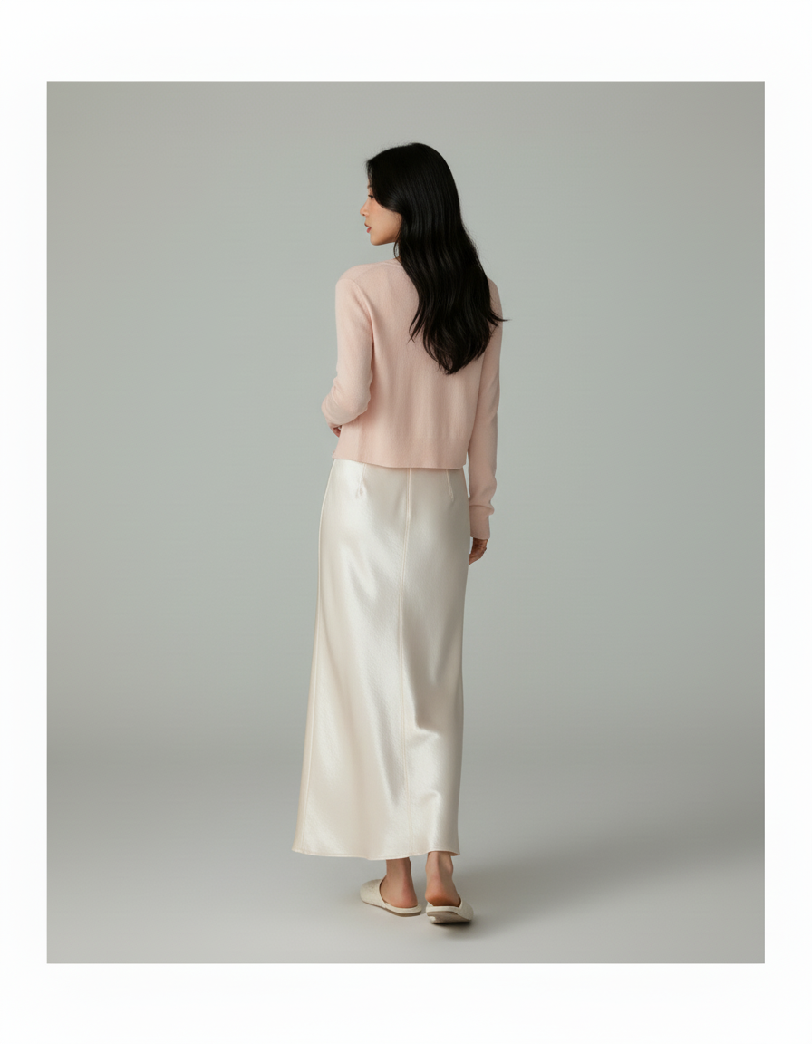 Jupe Longue Droite Taille Haute