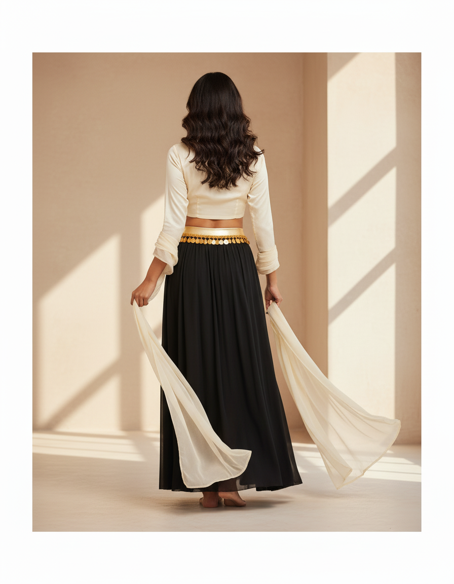 Jupe Longue Noire Fendue Fluide Chic