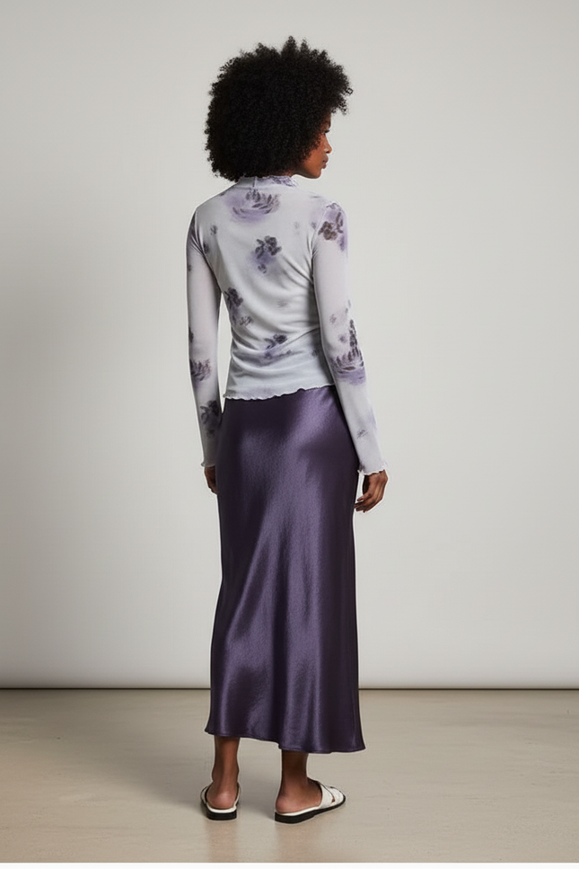 Jupe Longue Violette Femme