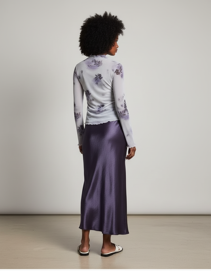 Jupe Longue Violette Femme